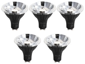 Set van 5 GU10 3-staps dimbaar LED lamp 70mm 6.5W 600 lm 2700K