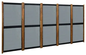 vidaXL Kamerscherm met 5 panelen 350x170 cm zwart