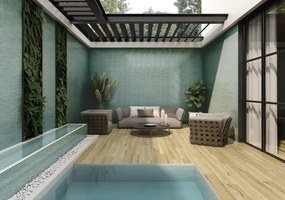 Jabo Pencil Kromo Sage mozaïektegel 35x35cm