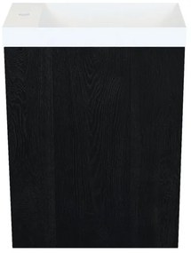 Arcqua Marble Fonteinset - 40x22x54.5cm - fontein mat wit - zonder overloop - oak black FNK497733
