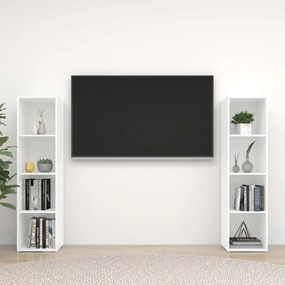 vidaXL Tv-meubelen 2 st 142,5x35x36,5 cm spaanplaat wit