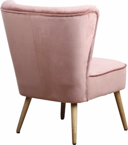 Fauteuil - Eva - stof Velours roze