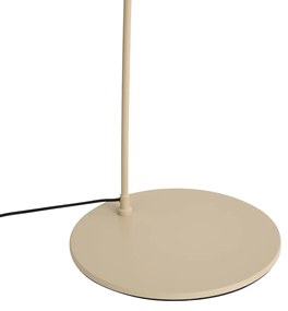 Moderne booglamp beige met teddy kap - Vinossa
