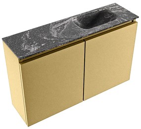 Mondiaz Ture DLux toiletmeubel 80cm oro met wastafel lava rechts zonder kraangat