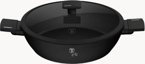 Korte kookpan Matt Black met deksel