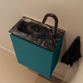 Mondiaz Ture DLux toiletmeubel 40cm smag met wastafel lava links met kraangat