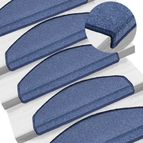 vidaXL Trapmatten 10 st 65x28 cm blauw