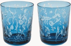 Mondgeblazen tumblers Scattered Flowers, 2-delig