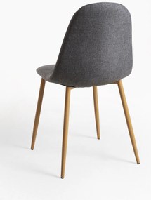 Set 4 Teok Stoffen Stoelen