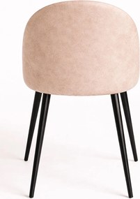 Set 4 Black Vint Kunstlederen Vintage Stoelen