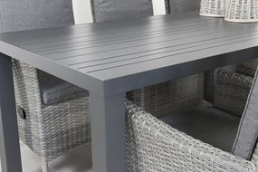 Timber organic grey/Lena 210 cm. tuinset - 7-delig verstelbaar