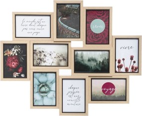 Atmosphera taupe Fotocollage Frame voor 10 foto's van 10x15 cm - MDF en Glas