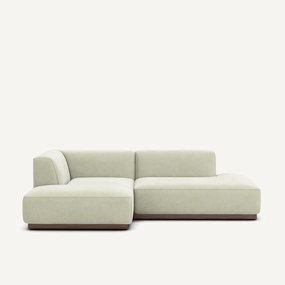 Hoekbank links in stonewashed fluweel, JACOPO