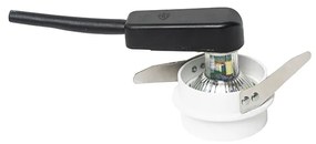 Set van 6 Moderne inbouwspot wit met gouden binnenkant - Insta