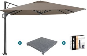 Platinum Beaufort Premium 3,2x3,2 m - Havanna taupe met voet en hoes