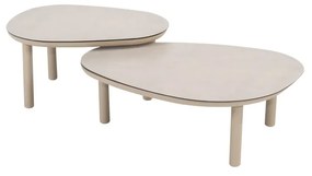 Taste by 4 Seasons Monroe set van 2 loungetafels latte 65 x 50 en 80 x 60 cm Loungetafel   beige weerbestendig