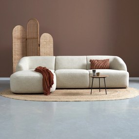 Kleine Hoekbank Beige Hoek Links