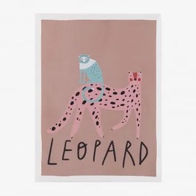 Decoratieve afbeelding gedrukt op canvas Fulvio Kids Leopard - Sklum