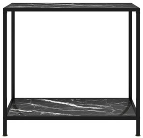 vidaXL Wandtafel 80x35x75 cm gehard glas zwart