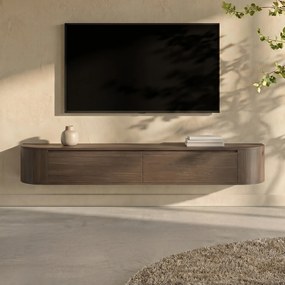 Zwevend TV-meubel Bruin 180 Cm - 180x32x30cm.