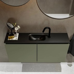 Mondiaz Ture 100cm toiletmeubel army met wastafel urban midden 1 kraangat