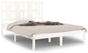 vidaXL Bedframe massief grenenhout wit 120x200 cm