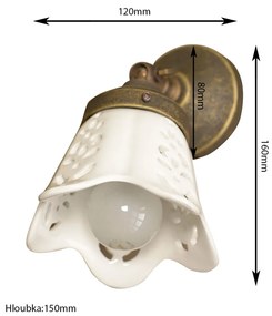 Sapho Vintage Sorento wandlamp E14 40W brons