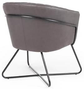 Eetkamerstoel - Nova - lederlook Soft antraciet