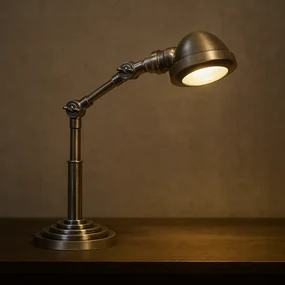 Nano Bureaulamp Antiek Zilver