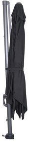 Garden Impressions Hawaii zweefparasol 300x300 cm - frame carbon black - doek zwart
