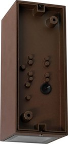 Wandlamp roestbruin 2-lichts AR70 IP44 met schemersensor - Baleno