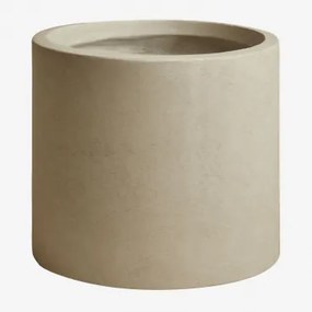 Aurevi Betonnen Buitenbloempot Ø30 Cm & Zandbruin - Sklum