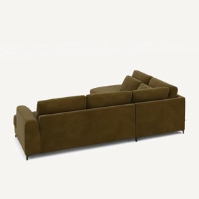 Omvormbare hoekbank links, fluweel, Marsile