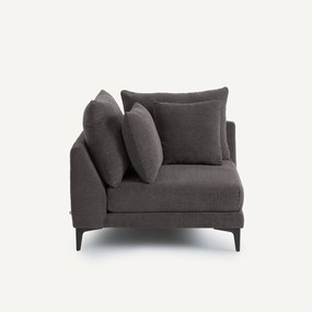 Hoekbank van gevlochten polyester, MODERNISTE, ontwerp Emmanuel Gallina