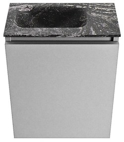 Mondiaz Ture DLux toiletmeubel 40cm plata met wastafel lava links met kraangat