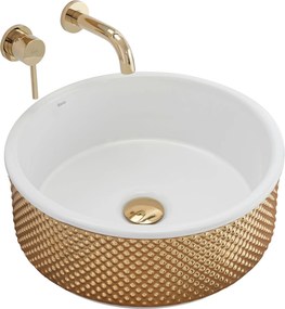 Opzetwastafel Rea Helen Gold White