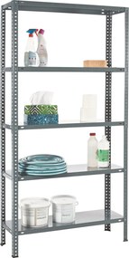Practo Home metal rack 131 grijs - Metalen opbergrek - 30x90x180cm