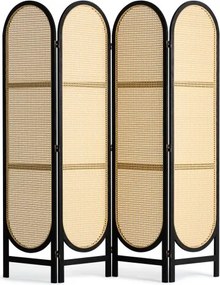 VEVOR kamerverdeler met 4 panelen, handgeweven rotan privacyscherm, opvouwbare kamerverdelers met scharnieren, draagbare en vrijstaande kamerverdelers voor kamerscheiding, woonkamer, slaapkamer