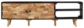 vidaXL Tv-meubel 140x30x45 cm ruw mangohout en massief acaciahout