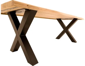 Goossens Eettafel Blade, Boomstamblad 260 x 100 cm 5 cm dik