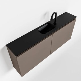 Mondiaz Ture 120cm toiletmeubel smoke met wastafel urban midden 1 kraangat