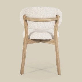 Eleonora Mikky Luxe Eetkamerstoel Eiken Beige En Stof