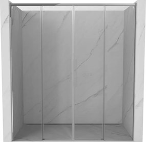 Mexen Rox Duo schuifbare douchedeuren 200 cm, transparant, chroom - 8C2-200-002-01-00