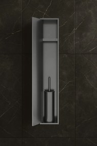 Hotbath &More inbouw toiletborstel en toiletrolhouder gunmetal geborsteld PVD