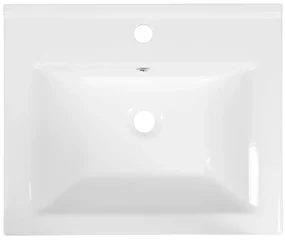 Aqualine Zuno keramische wastafel 55cm wit
