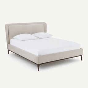 Tweepersoonsbed met gemonteerd hoofdbord en boxspring, Jabote