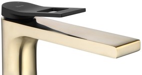 Wastafelkraan Rea Soul Black/Gold Brush High