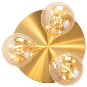 Smart plafondlamp goud rond incl. 3 Wifi G95 - Facil