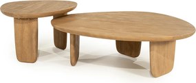 Lage 3-poot Salontafel Eiken - 100 X 85cm.