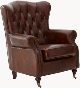 Wielbare leren fauteuil Victor